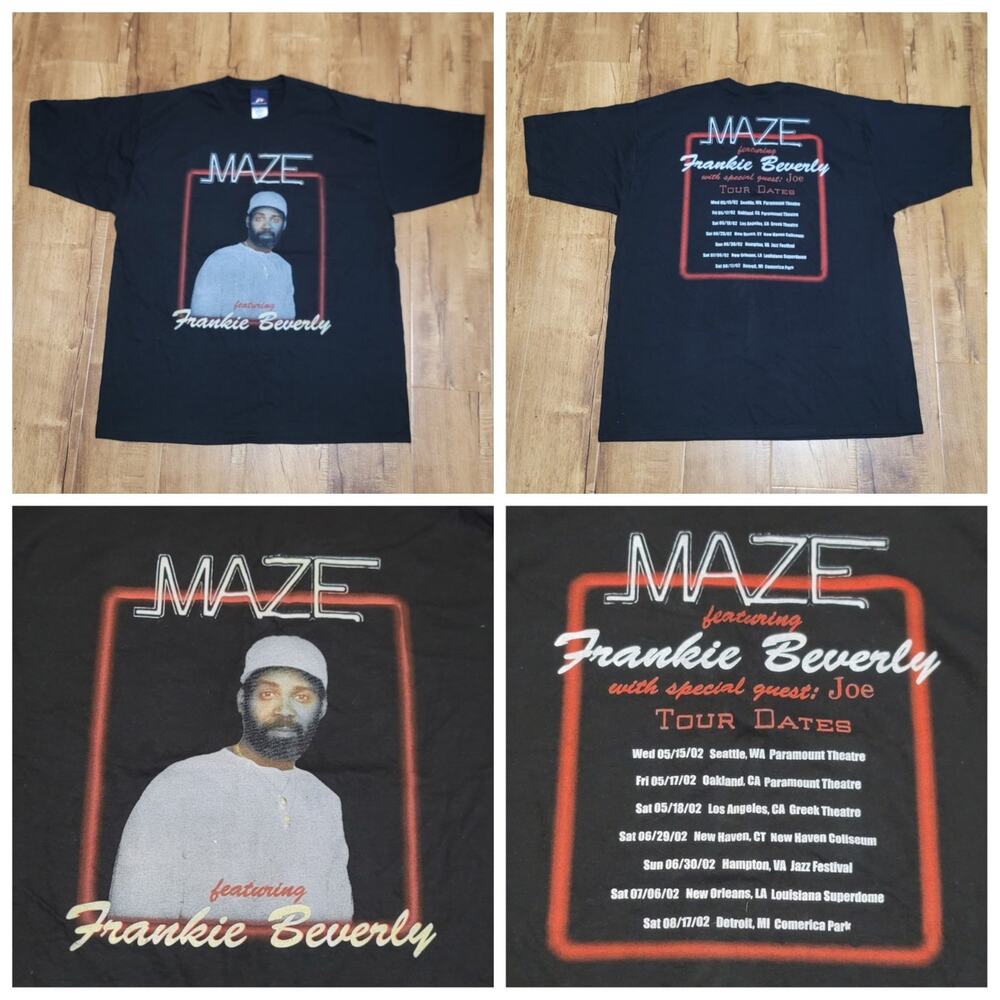 Vtg 2002 Frankie Beverly And Maze With Joe Concert Tour T-shirt